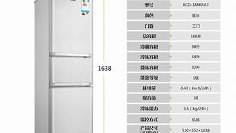 冰箱尺寸长宽高示意图_双开门冰箱尺寸长宽