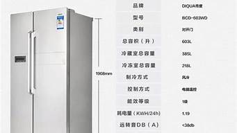 双门冰箱尺寸规格